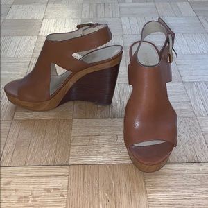 Michael Kors Leather Wedges